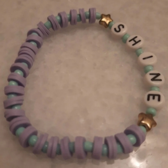 Preppy Tween Stackable Claybead Bracelet 3 pc set - Picture 7 of 8